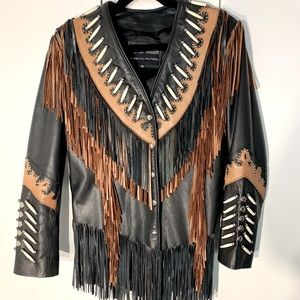 Embellished Handmade Leather Women’s Jacket ⚡️❤️‍🔥